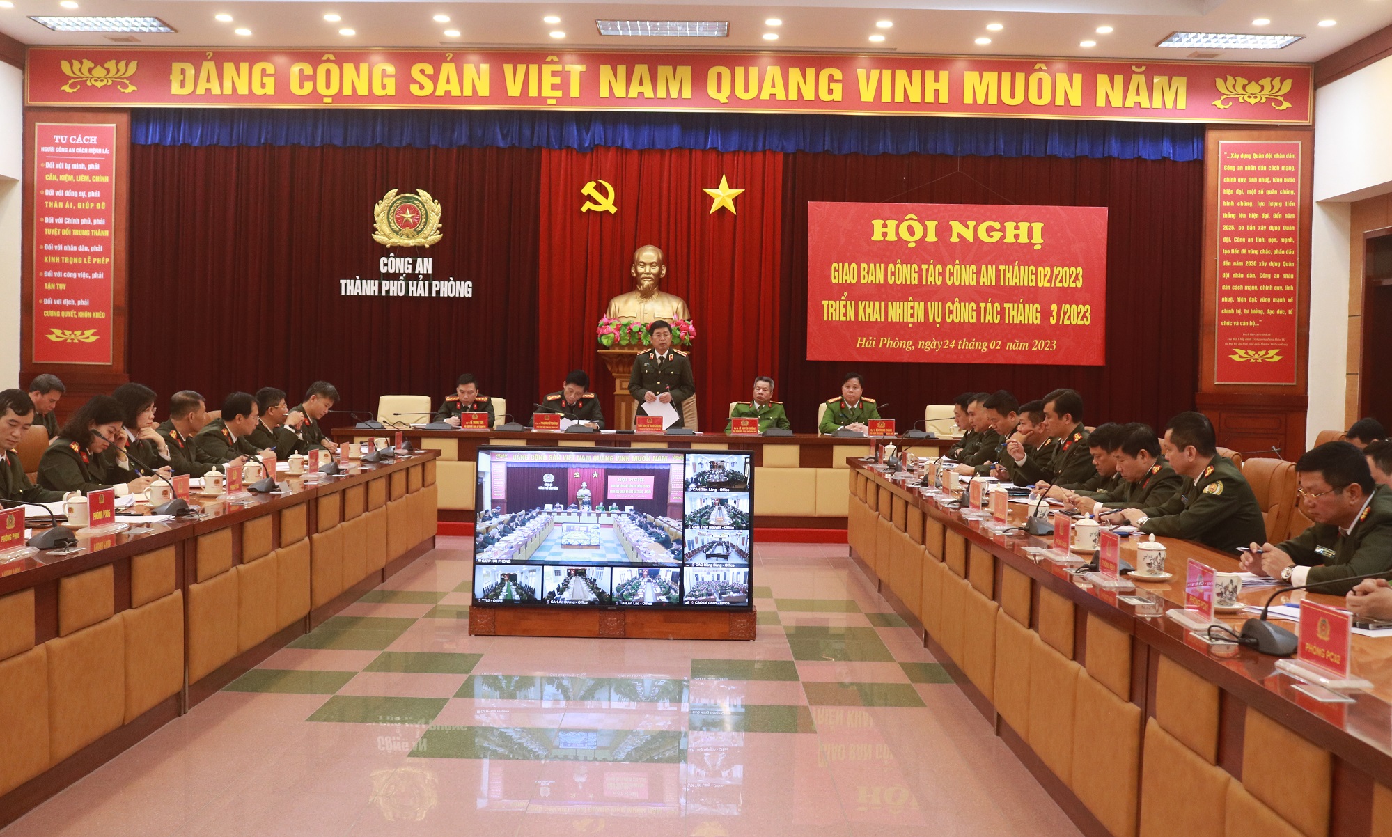 Giao ban công tác Công an tháng 2 năm 2023